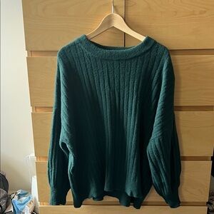 Aerie Forest Green Ribbed Sweater